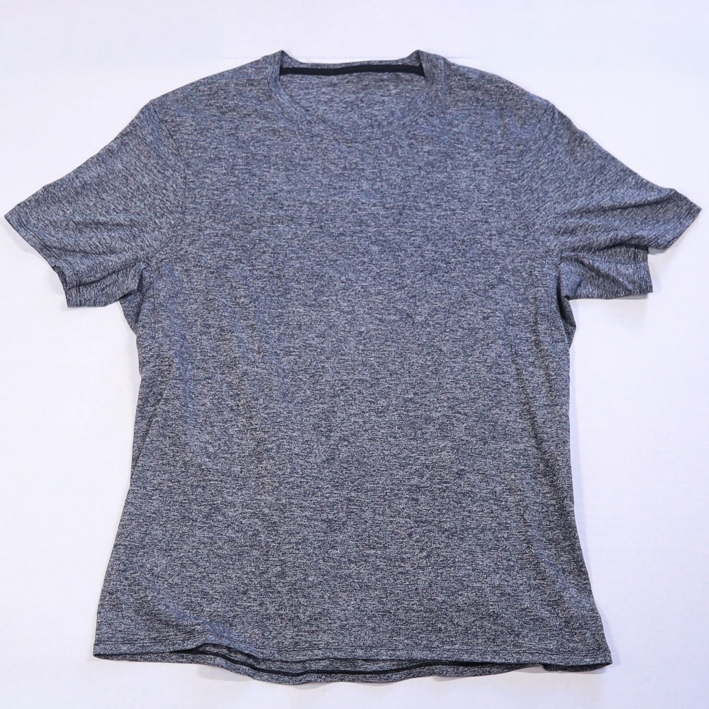 Lululemon Drysense Mesh Short Sleeve Shirt Mens M Heathered Gray Active Training